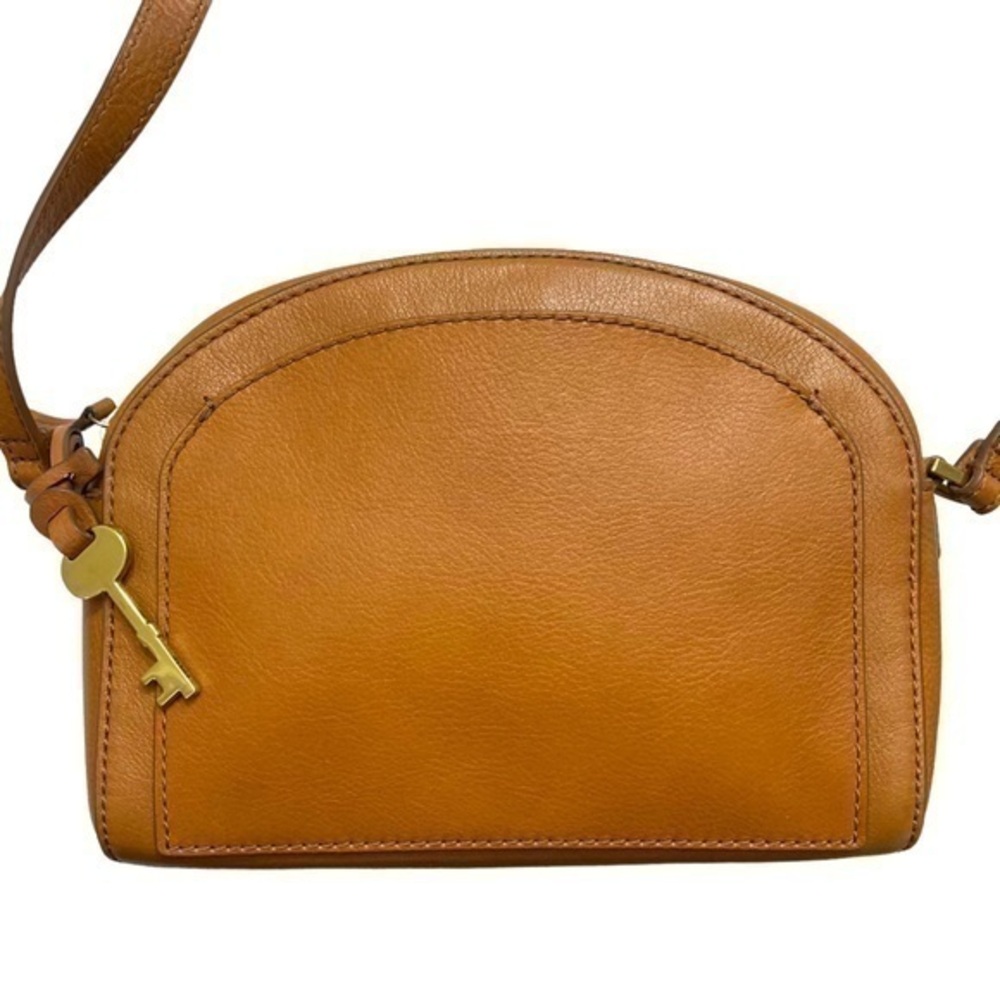 Fossil brown leather messenger bag gorgeous
